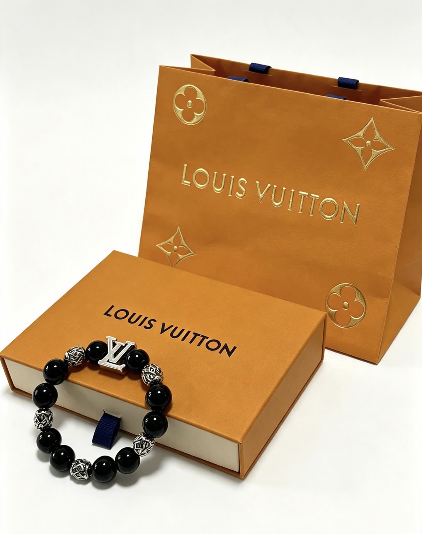 Louis Vuitton Black Beaded Bracelet
